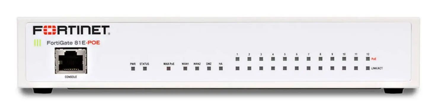 Межсетевой экран FORTINET FortiGate 81E-POE - FG-81E-POE Межсетевой экран FORTINET FortiGate 81E-POE - FG-81E-POE